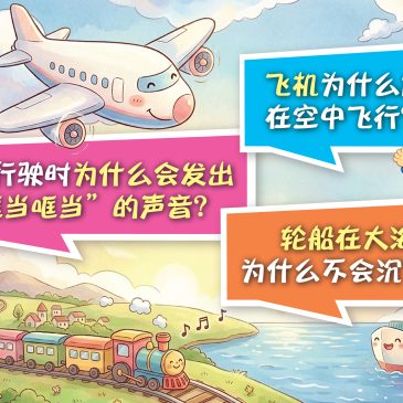 小天星【原来如此】飞机为什么能在空中飞行？火车行驶时为什么会发出“哐当哐当”的声音？轮船在大海上为什么不会沉下去？